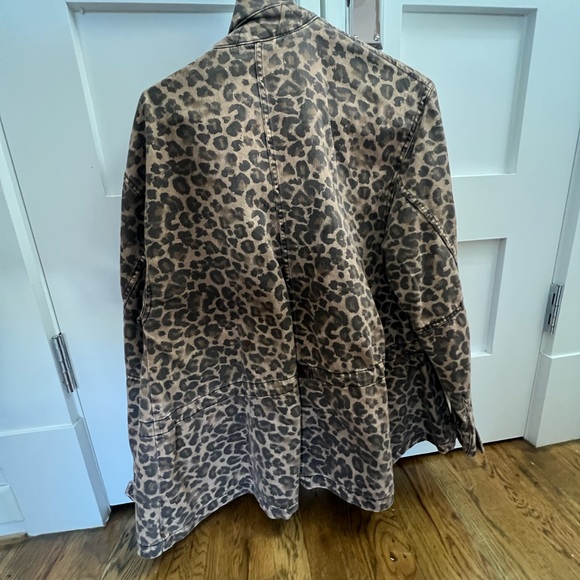 Free people denim leopard jacket size XS - Picture 3 of 3